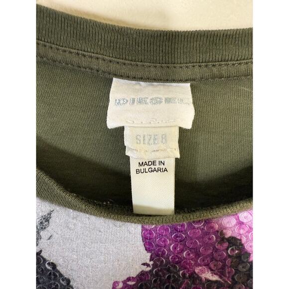 Vintage Y2K Diesel Talvia Maglietta Sequin Top Size 8 - Picture 3 of 4